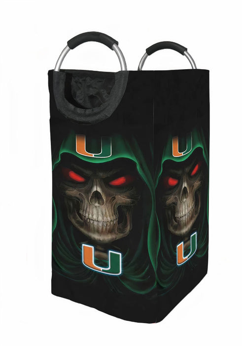 miami hurricanes skull logo Laundry Hamper | Laundry Basket