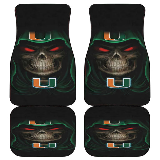 MIAMI HURRICANES SKULL LOGO Car floor mats Universal fit