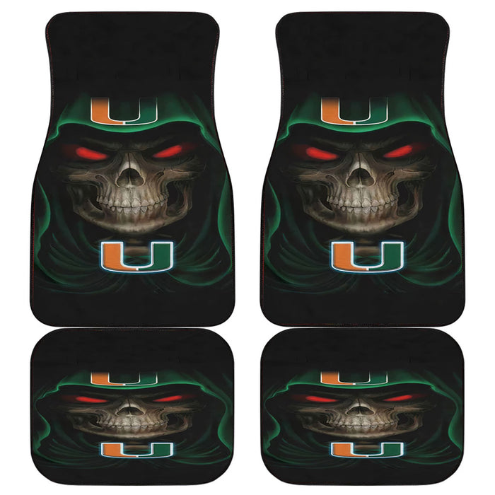 MIAMI HURRICANES SKULL LOGO Car floor mats Universal fit