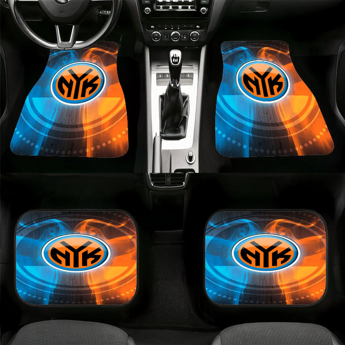 fire blue and red new york knicks Car floor mats Universal fit