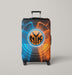 fire blue and red new york knicks Luggage Covers | Suitcase