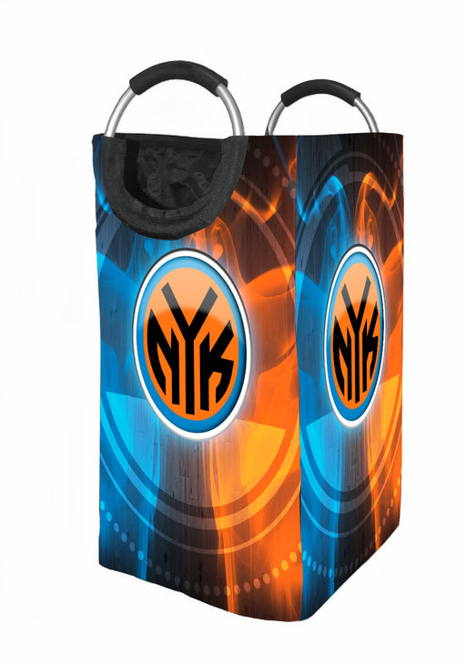 fire blue and red new york knicks Laundry Hamper | Laundry Basket