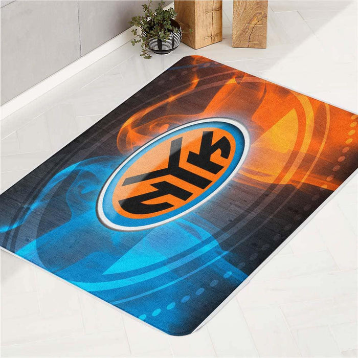 fire blue and red new york knicks bath rugs