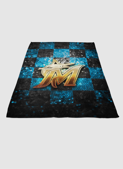 Miami Marlins new logo soft fleece blanket