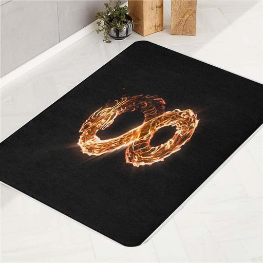 fire dragon altered carbon bath rugs