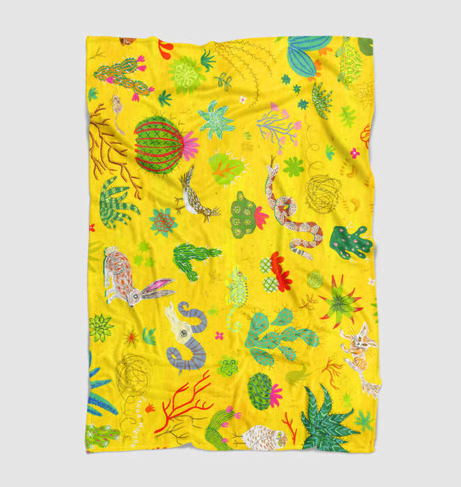 fauna and flora realistic texture Ultra soft fleece blanket