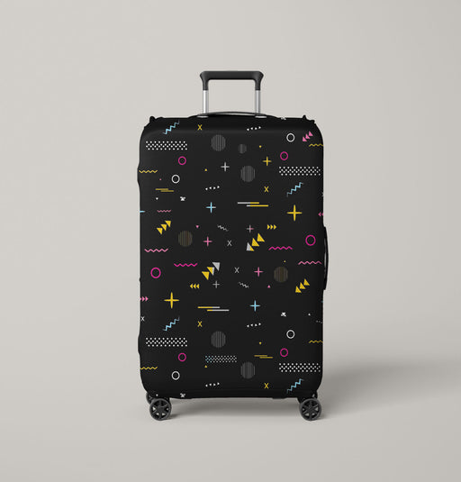 favourite shapes minimalist colorful Luggage Cover | suitcase