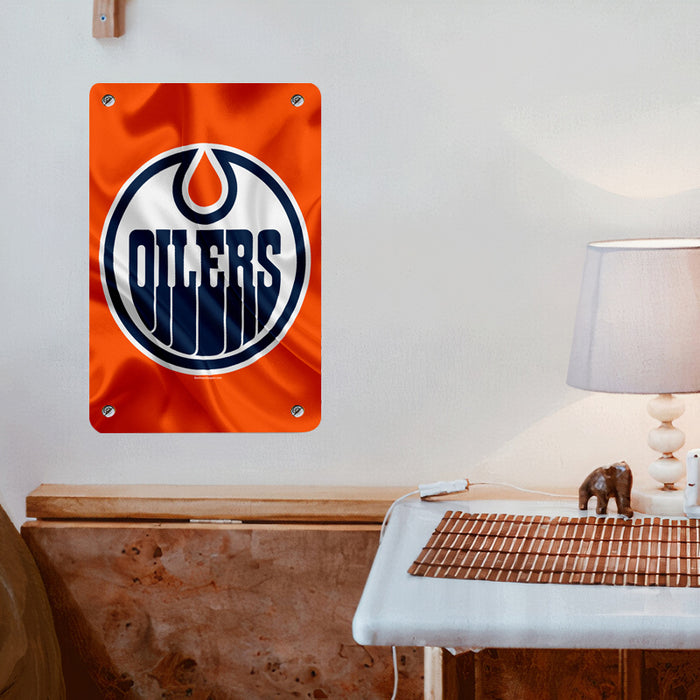 flag of orange edmonton oilers Poster Metal print wall art