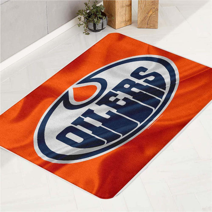 flag of orange edmonton oilers bath rugs