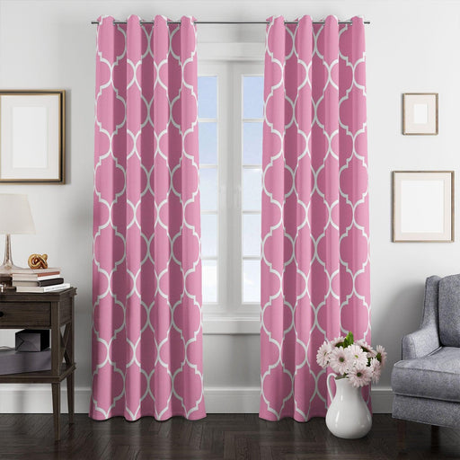 feminist ornament pink color window Curtain