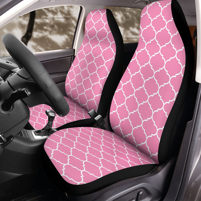 feminist ornament pink color Car Seat Covers