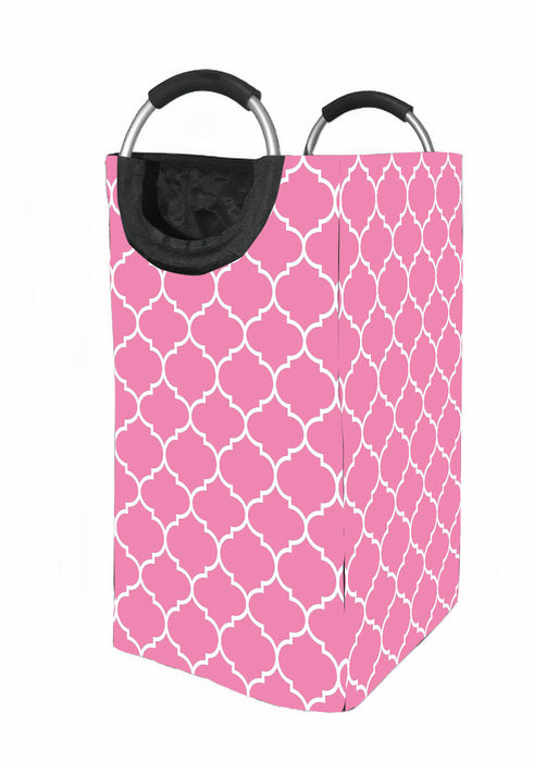 feminist ornament pink color Laundry Hamper | Laundry Basket