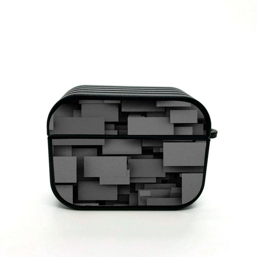 film grain minimalist square airpods case