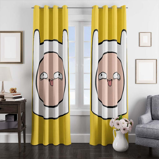 finn face adventure time window curtains