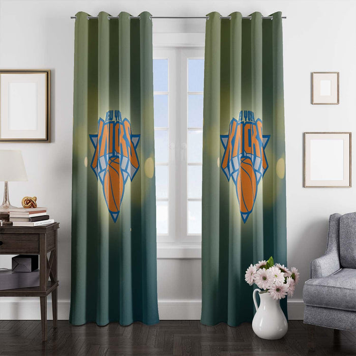 flare new york knicks green window Curtain