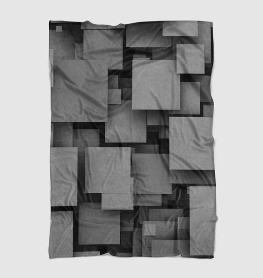 film grain minimalist square Ultra soft fleece blanket