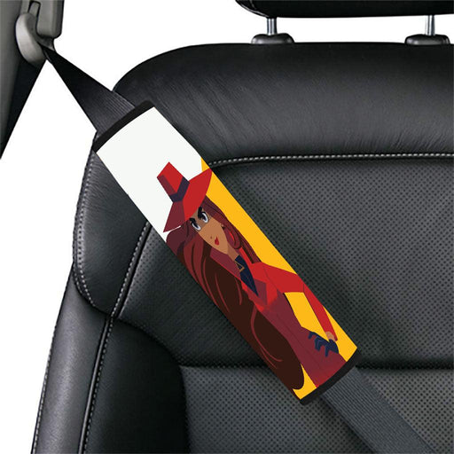 flat carmen sandiago netflix animation series Car seat belt cover - Grovycase