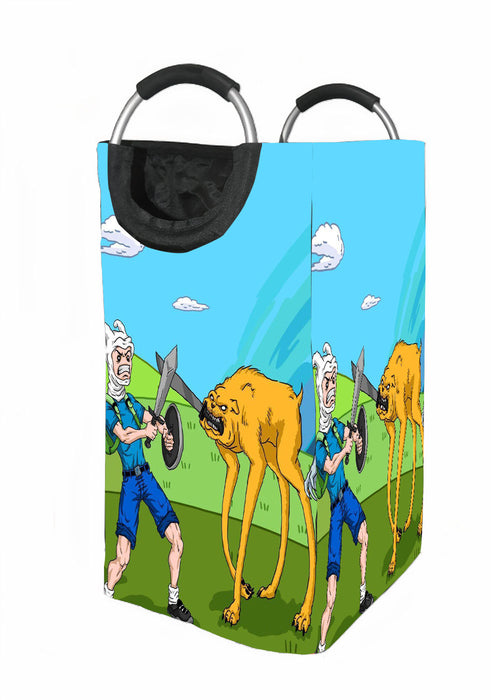 finn with sword another style adventure time Laundry Hamper | Laundry Basket