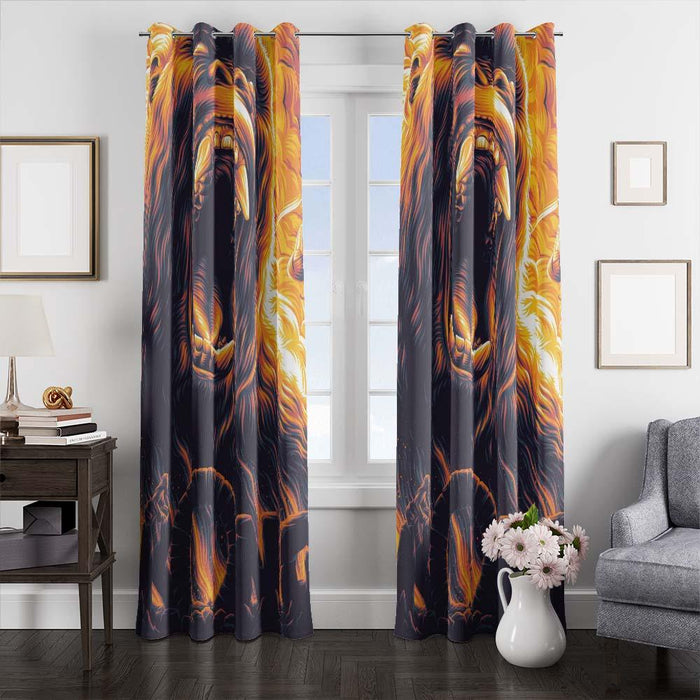 fire kong skull island window curtains