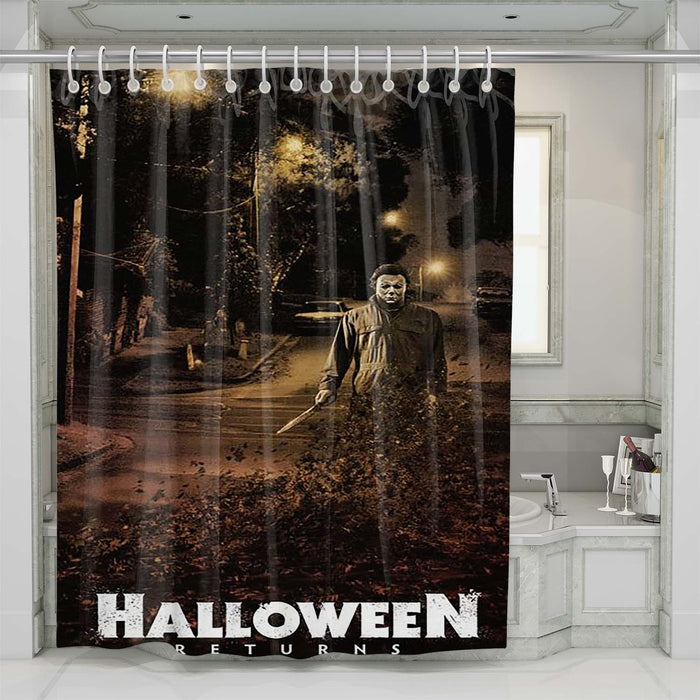 michael myers halloween returns shower curtains