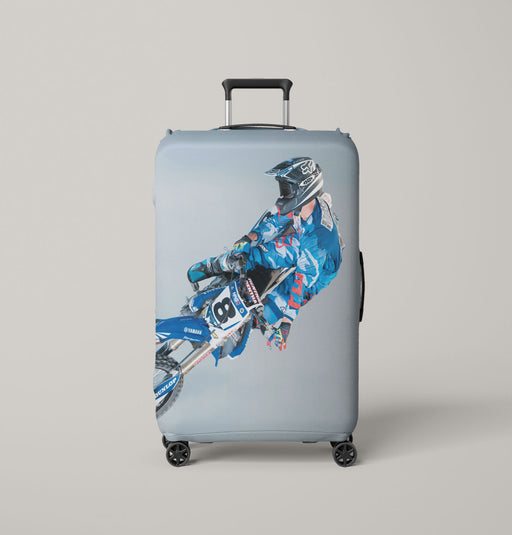 fly higher for motocross blue Luggage Covers | Suitcase