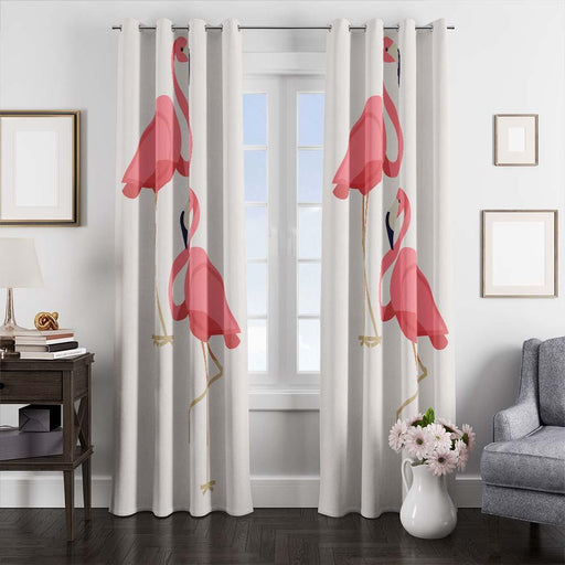 flamingo vector cute window curtains