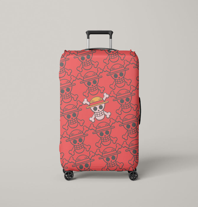 flag of one piece pirates monkey d luffy Luggage Cover | suitcase