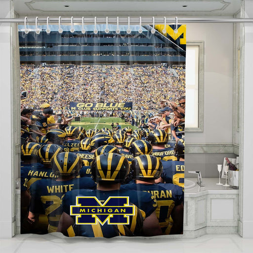 michigan wolverines pride shower curtains