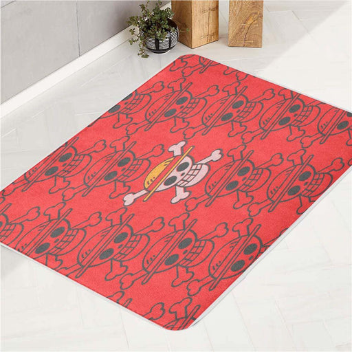 flag of one piece pirates monkey d luffy bath rugs