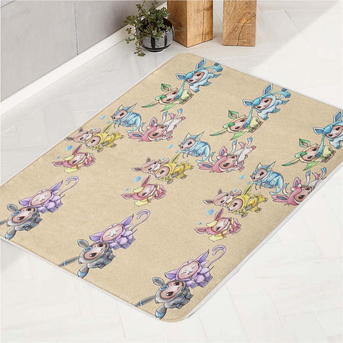 flareon with colorful costume bath rugs