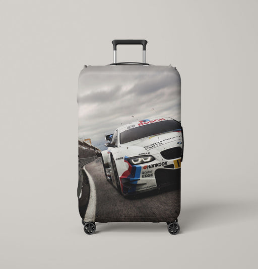 follow the car racing in arena Luggage Covers | Suitcase