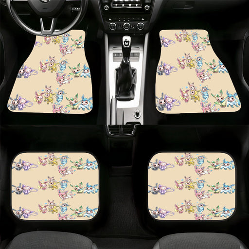 flareon with colorful costume Car floor mats Universal fit