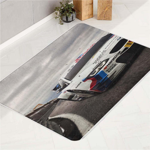 follow the car racing in arena bath rugs