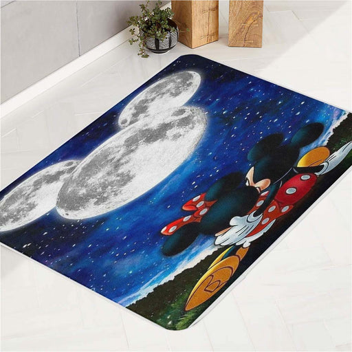 MICKEY AND MINNIE MOUSE MOON bath rugs