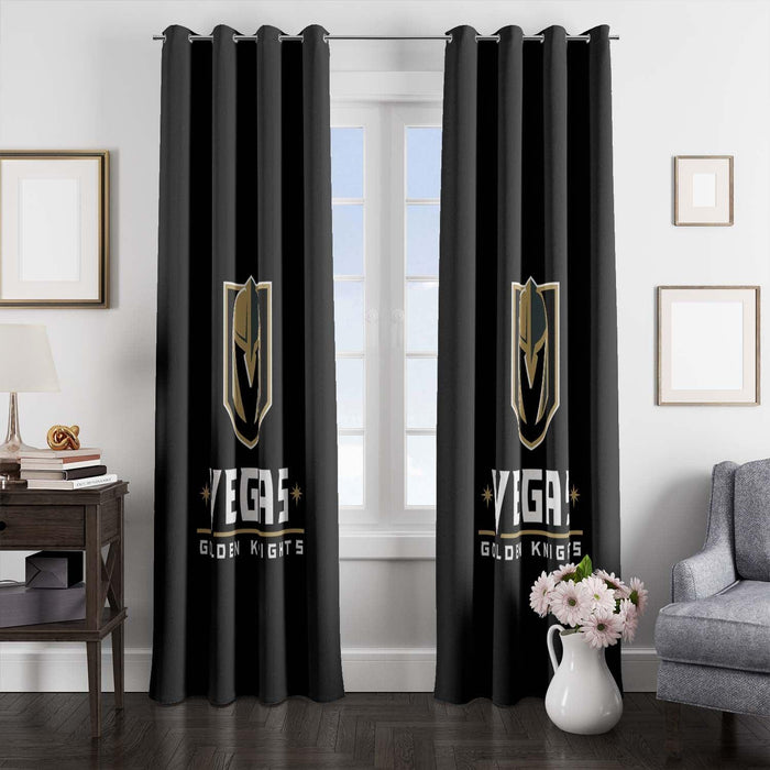 font vegas golden knights team window Curtain