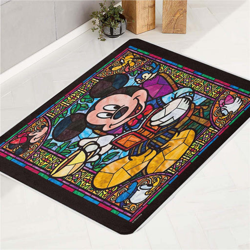 mickey mouse stained glass bath rugs