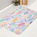 floral collection colorful pastel bath rugs