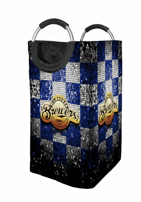 milwaukee brewers gliiter logo Laundry Hamper | Laundry Basket