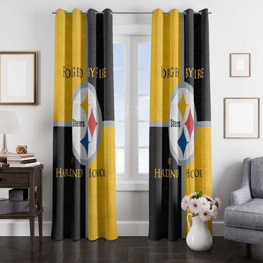 forged by fire of hardened honor window Curtain