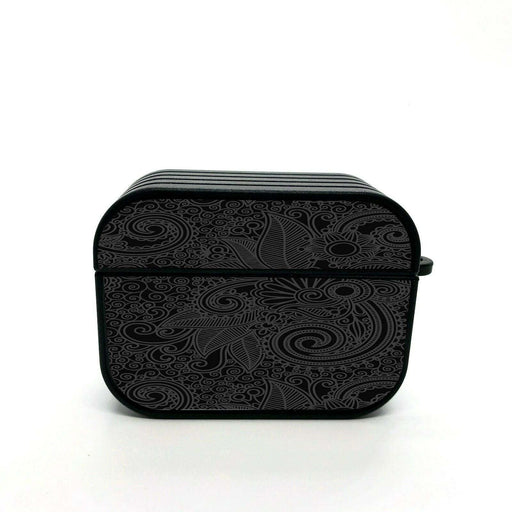 flower line dark outline airpods case