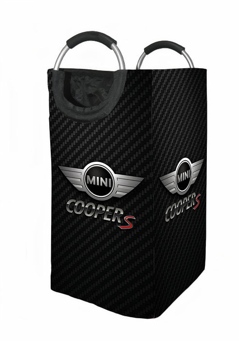 mini cooper s carbon logo Laundry Hamper | Laundry Basket