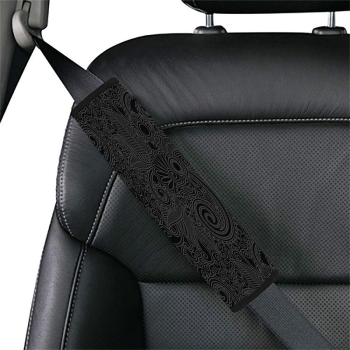 flower line dark outline Car seat belt cover