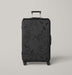 flower line dark outline Luggage Cover | suitcase