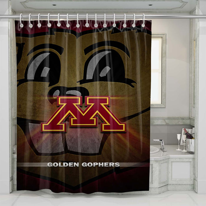 minnesota golden gophers 01 shower curtains