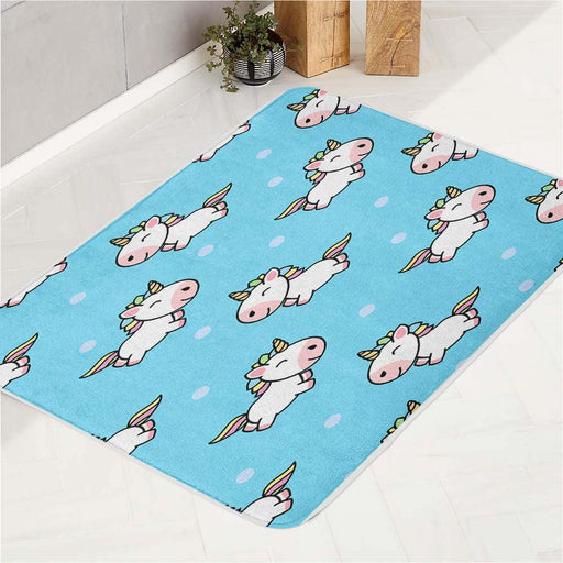 flying unicorn cute pattern bath rugs