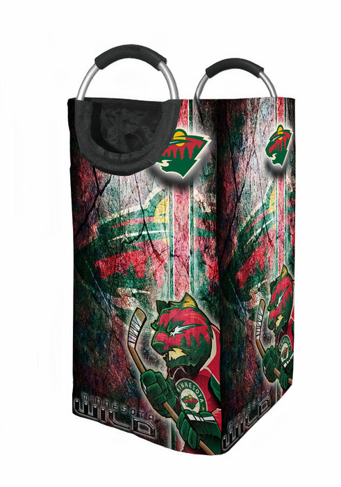 minnesota wild nhl logo 1 Laundry Hamper | Laundry Basket