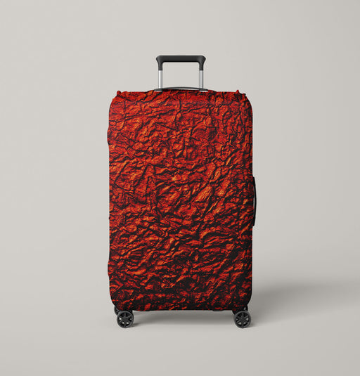 foil realistic red material Luggage Cover | suitcase