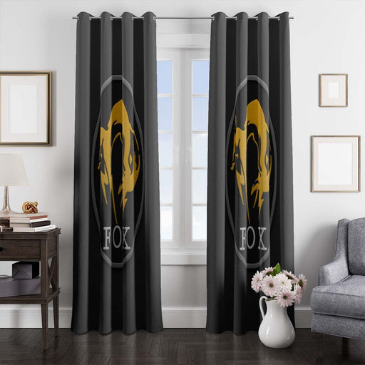 fox evil icon brand window Curtain