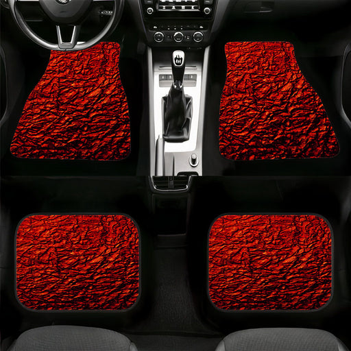 foil realistic red material Car floor mats Universal fit