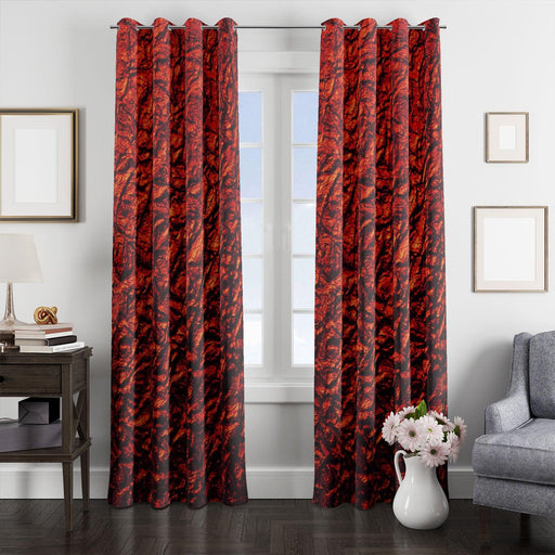 foil realistic red material window Curtain